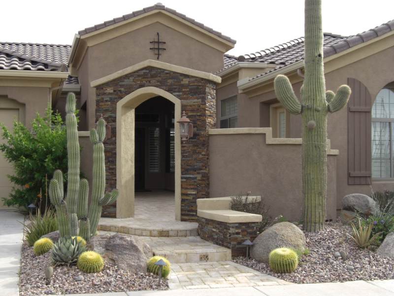 ... maintenance plantings, and a nice mixture of stone and desert plants