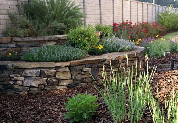 Stone Wall Planters