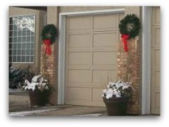 summer planters for outdoor Christmas decorating.