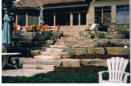"Terracing" is a simple but effective way to deal with slopes.