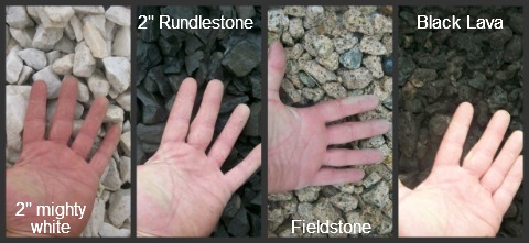 Helpful information on buying different types of rocks, their uses, and how to estimate your needs.