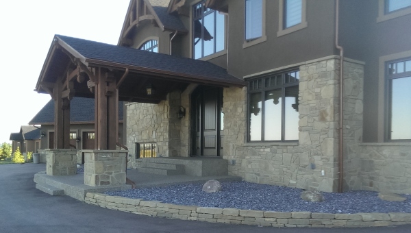 Decorative and low stone walls like this are not retaining a soil bank and are easier to build.