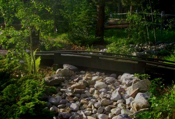 This dry river bed was built to deal with the melting snow off the mountain each spring.