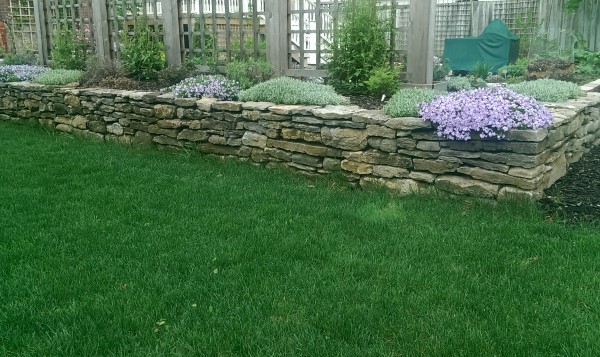 There is nothing like the look of a well built dry stacked fieldstone wall.