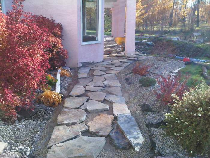 Although this walkway is still under construction, you can visualize the finished look with the beautiful fall colours and light.