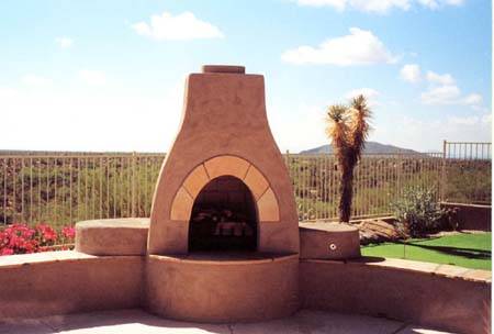 Like an erratic from a glacial retreat, this fireplace stands alone against the desert backdrop.