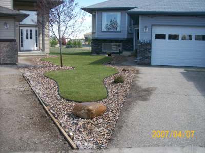 A decorative rock bed is an excellent alternative over dealing with winterkill. 