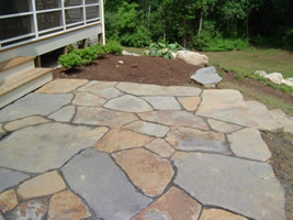 A great example of well put together "uncut" flagstone of various sizes.
